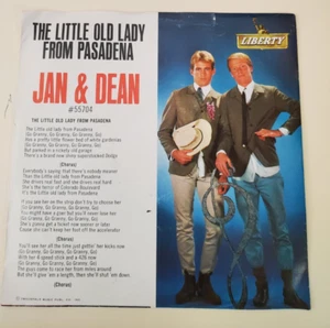Jan & Dean THE LITTLE OLD LADY FROM PASADENA (45/PS) #55704 PLAYS VG+ TO VG++ - Picture 1 of 6