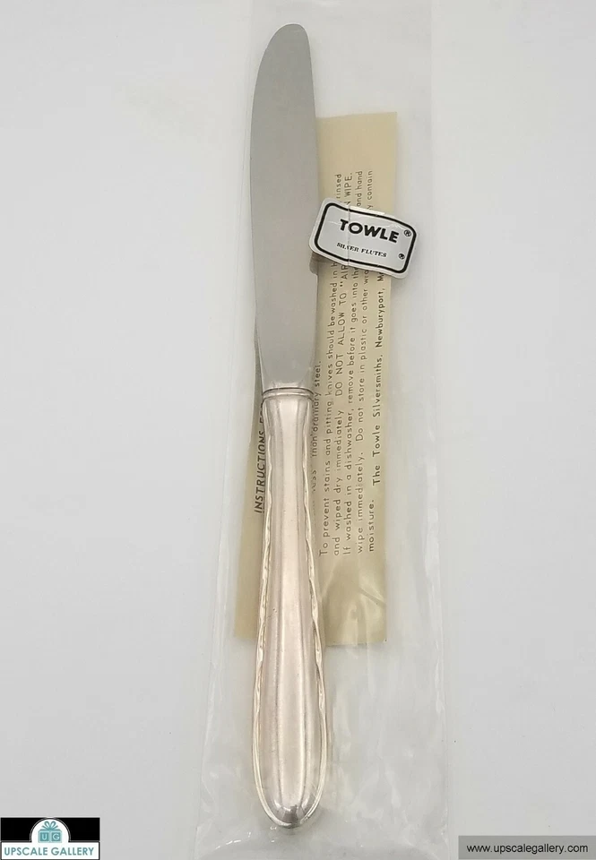 Cuchillo Towle Platear Flautas Plata Esterlina 8 7/8" *NUEVO* Foto 1 de 1