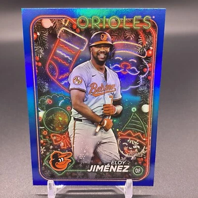 Blue! 🚨2024 Topps Holiday Eloy Jimenez Glitter Parallel Baltimore Orioles #196 - Image 1 of 2