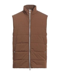 Eleventy Platinum Men's Vest/Gilet Outerwear Brown Size IT 56 US ~XL Pockets - Picture 1 of 15