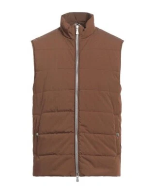 Men's Vest Eleventy  Platinum Gilet Outerwear Brown Size IT 56 US ~XL Pockets - Image 1 of 4