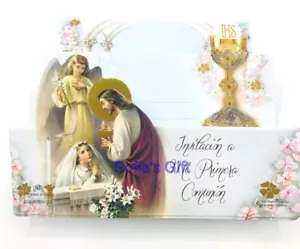 25 Invitaciones De Primera Comunion Español Niña Invitation First communion - Picture 1 of 10