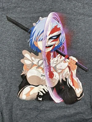 Ichigo Womens Top Gray Ring Spun Zero Rem Bleach Short Sleeve Gildan Softstyle - Image 1 of 4