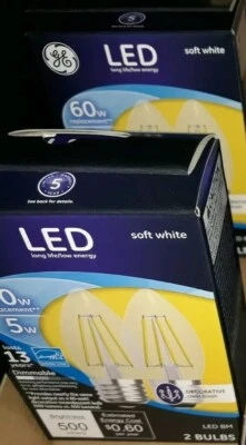 4 Bulbs GE Lighting LED Relax HD 5-watt (60-watt), 500-Lumen Dimmable   - Image 1 of 4