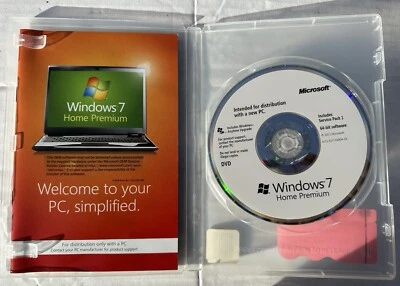 Microsoft Windows 7 Home Premium 64 bit x64 Full English DVD MS WIN=NEW= - Image 1 of 3