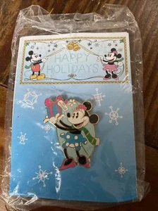 Disney 2001 Happy Holidays Cast Exclusive Christmas Party Minnie Mouse Pin 6000 - Picture 1 of 3