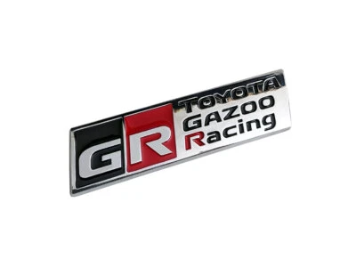 Toyota GR Gazoo Racing Silver Chrome Emblem Decal Badge Sticker Nameplate 3D - Image 1 of 4