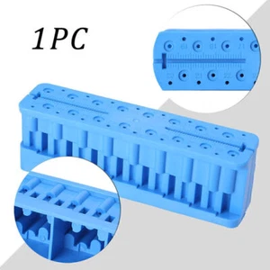 Blocco di misura endodontico blocco dentale righello supporto file endodontico autoclavabile blu - Foto 1 di 12