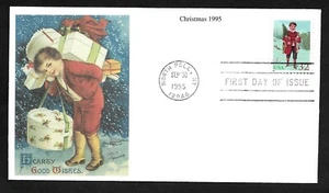 #3006 32c Christmas '95 -Child Holding Tree - Mystic FDC - Picture 1 of 2