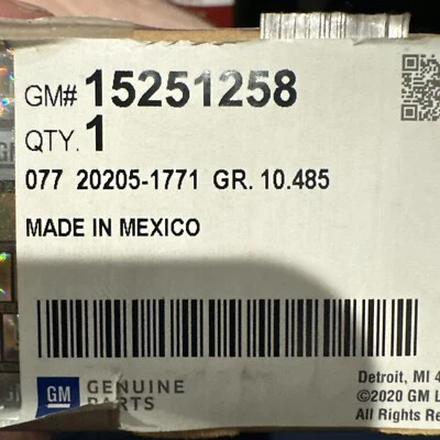 Genuine GM 2006-2007 Cadillac CTS Lock Module Assembly Rear View Mirror 15251258 - Image 1 of 2