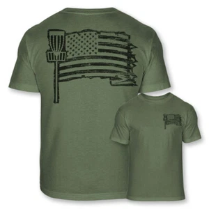 Patriotisches Disc Golf amerikanische USA Flagge Disc Golf Sport T-Shirt - A46 - Bild 1 von 7