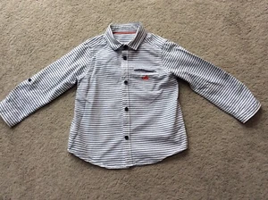 Boys shirt age 2-3 Grey Stripe Mothercare Smart - Picture 1 of 5
