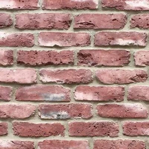 Koni Ziegel flach Stein Abstellgleis leicht dünnes Furnier Vintage Textur Zement rot - Bild 1 von 3