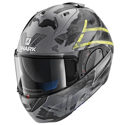 Shark Evo-One 2 Skuld Motorcycle Motorbike Helmet - Anthracite / Yellow / Black - Image 1 of 4