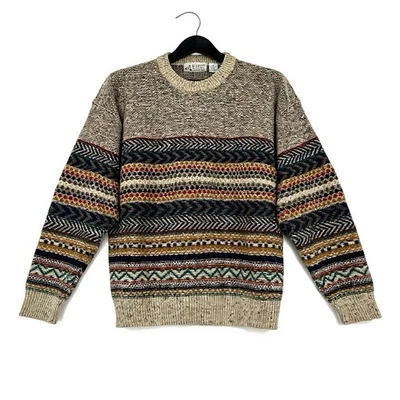 Suéter Midwest Traders Multicolor Mezcla Lana Fairisle Con Talla XL Occidental De Colección Foto 1 de 4