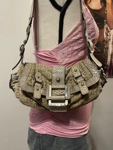 RARE cute snake skin guess bag , such a vinatge looking bag so pretty and cute  - Picture 1 of 6