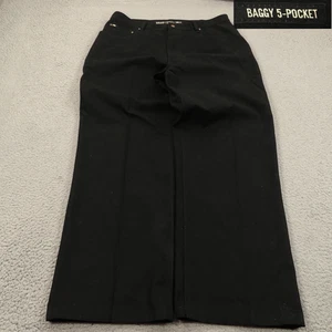 Pantalones de mezclilla holgados para hombre 38 Y2K skater grunge negros tubos de pierna ancha 10" apertura de pierna ECKO - Imagen 1 de 14