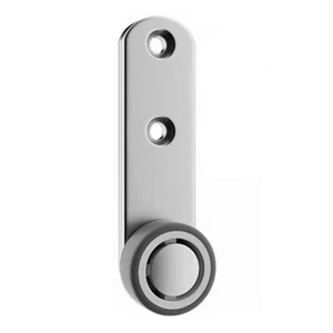 Polea de soporte de puerta de madera montada lateral de alta resistencia con rueda de goma elástica - Imagen 1 de 7