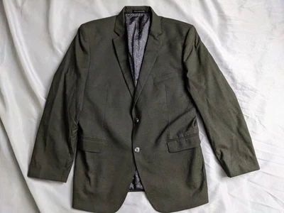Perry Ellis Portfolio Blazer Mens Size 44R Green Polyester Blend Stretch - Image 1 of 4