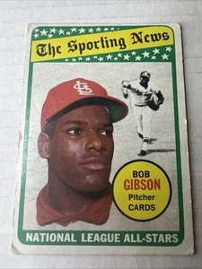 1969 Topps #432 - Sporting News All Star Selection: Bob Gibson - Imagen 1 de 11