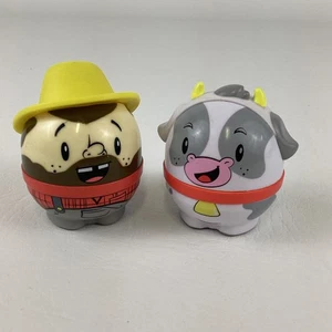 Little Tikes Toddle Tots Far Out Farm Figures Farmer Barnyard Cow Retro Pair - Picture 1 of 7