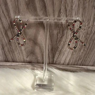 J. Серьги-банты Crew Sparkle, разноцветные с золотым покрытием - Изображение 1 из 4