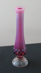 Fenton Plum Hobnail Opalescent 8 1/2" Bud Vase Exc Condition 1959-62 - Picture 1 of 7