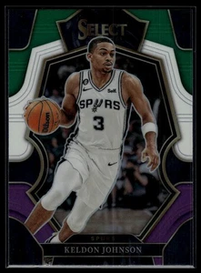 2022-23 Panini Select Keldon Johnson Verde Bianco Viola Prizms Spurs #154 - Foto 1 di 2