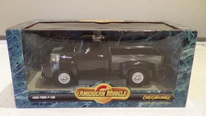 NIB 1998 Ertl AMERICAN MUSCLE 1/18 SCALE diecast 1956 FORD F-100 black pickup - Picture 1 of 11