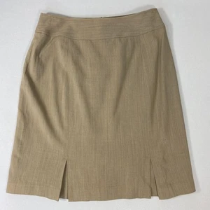 Etcetera gerader & Bleistiftrock Damen 6 hellbraun Viskose Stretch gefüttert Schlitz vorne - Bild 1 von 5
