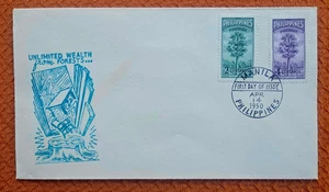 Philippines Stamps 1950 FDC SC # 540-541 - Red Lauan Tree, Bureau of Forestry - Picture 1 of 2