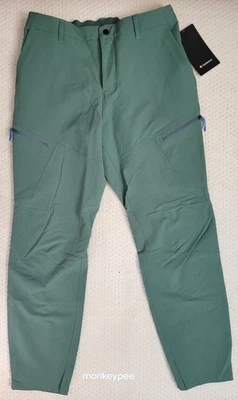 🔥Nuevo con etiquetas Pantalón de Carga Para Hombres Lululemon Lana Merino Senderismo Cónico, Verde Bosque 33 Foto 1 de 4