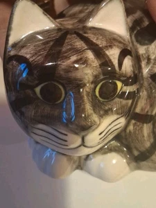 Wachtel Keramik Dave Grey Tabby Katze Ornament. Tadelloser Zustand  - Bild 1 von 7