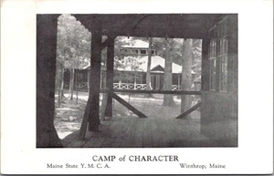 CAMPAMENTO DE CARÁCTER Maine State Y.M.C.A. Postal de Winthrop, Maine ME c1943 - Imagen 1 de 2