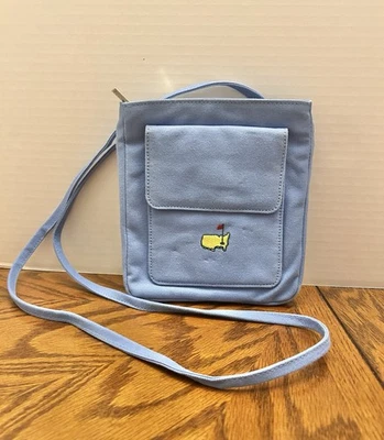 Master's Collection Crossbody Purse Blue Canvas Golf Preppy The Masters Logo - Image 1 of 4