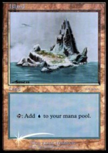 MTG magic cards 1x Island - DCI Arena 2001 Ice Age FOIL art Arena Promos Light P - Image 1 of 1