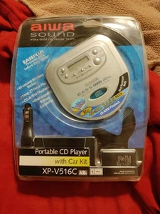NOS Aiwa XP-V516C Portable CD Player W/ Car Kit BRAND NEW SEALED Vintage - Picture 1 of 8