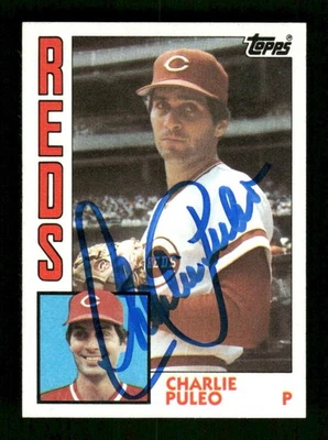 1984 Topps 273 Charlie Puleo signed auto autograph  crisp blue sharpie MZ BXCP57 - Image 1 of 2
