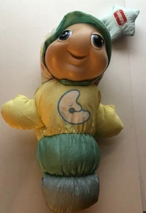De colección 1998 Playskool Gloworm Light Up Glow Worm 9" Nylon Moon Star PROBADO B53 - Imagen 1 de 3