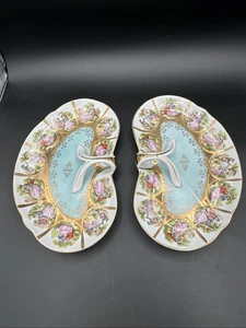 Arnart Creations court ship vanity dish Set Of 2 10.75” by 7” Japanese porcelain - Picture 1 of 18