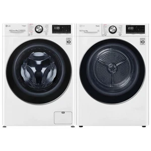 LG 9kg Front Load Washing Machine with ezDispense and 9kg Heat Pump Dryer WV6... - Picture 1 of 12
