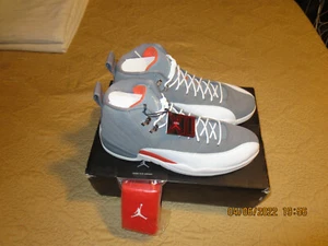 NIKE AIR JORDAN 12 RETRO, COOL GREY, WHITE, ORNGE BRD 130690-012 NIB, US Size 13 - Picture 1 of 9