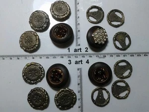 1 lotto knöpfe schmuckstück strass lack perlen holz knöpfe boutons jahrgang g14 - Picture 1 of 1