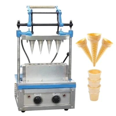 Kolice Commercial 4 molds ice cream cone machine, ice cream tray machine