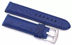 Strauß Uhrenarmband blau 22mm /20, kompatibel Panerai Schließe made Germany - Picture 1 of 3