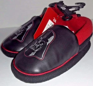 Toddler's Slip on Slippers Man Made Leather & Cloth sz S M & L - Picture 1 of 5