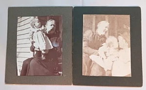 Bebé Apretando Nariz de Abuela y Bebé Frotando Narices con Tarjetas de Gabinete de Vecino - Imagen 1 de 6