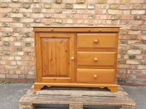 Farmhouse style Solid Pine Sideboard Desk storage Unit Cupboard with extension - Picture 1 of 16