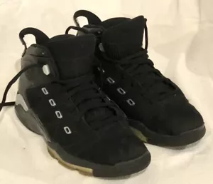 Nike Air Jordan Shoes Mens 10.5 Sneakers 6-17-23 Black Basketball Mid Top - Picture 1 of 15