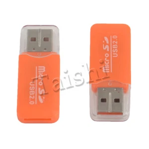 2×Micro SD Card Reader Adapte Card reader r USB 2.0 Micro SD SDHC TF T-Flash - Afbeelding 1 van 6